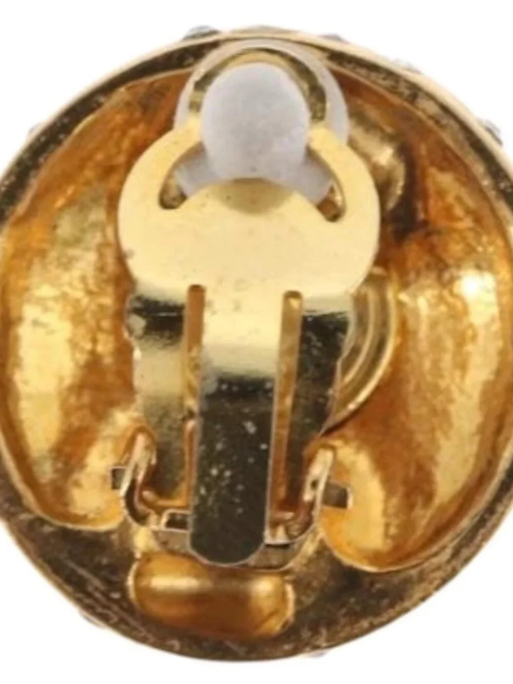 CHANEL Rhinestone Earring metal Gold Tone CC Auth ka2829 - Picture 8 of 11